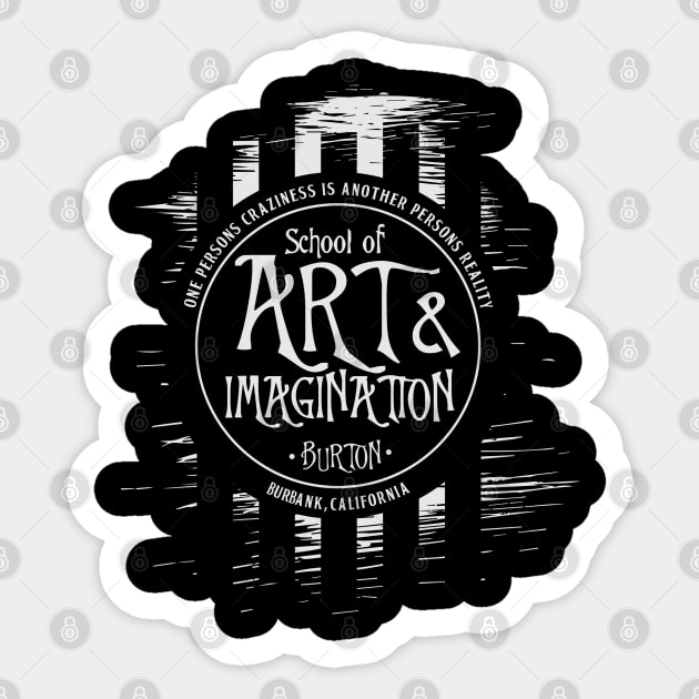 Burton's Art School Sticker by WarbucksDesign